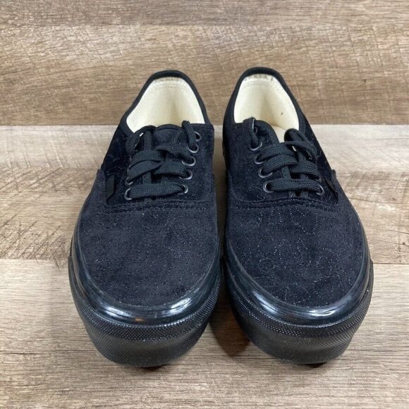 VANS OG Authentic LX Velvet Embroidery Leopard Black Skate Shoes Womens 8.5 NEW - Picture 3 of 10